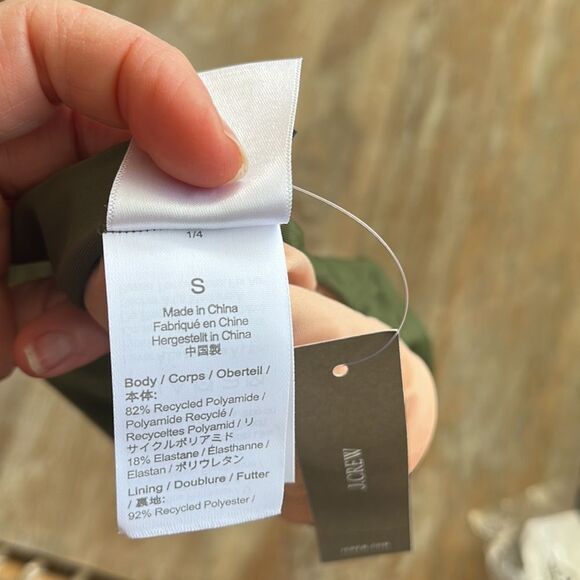 J‎ Crew Curved Waist Cheeky Bikini Bottom Size Small Green - Picture 6 of 8